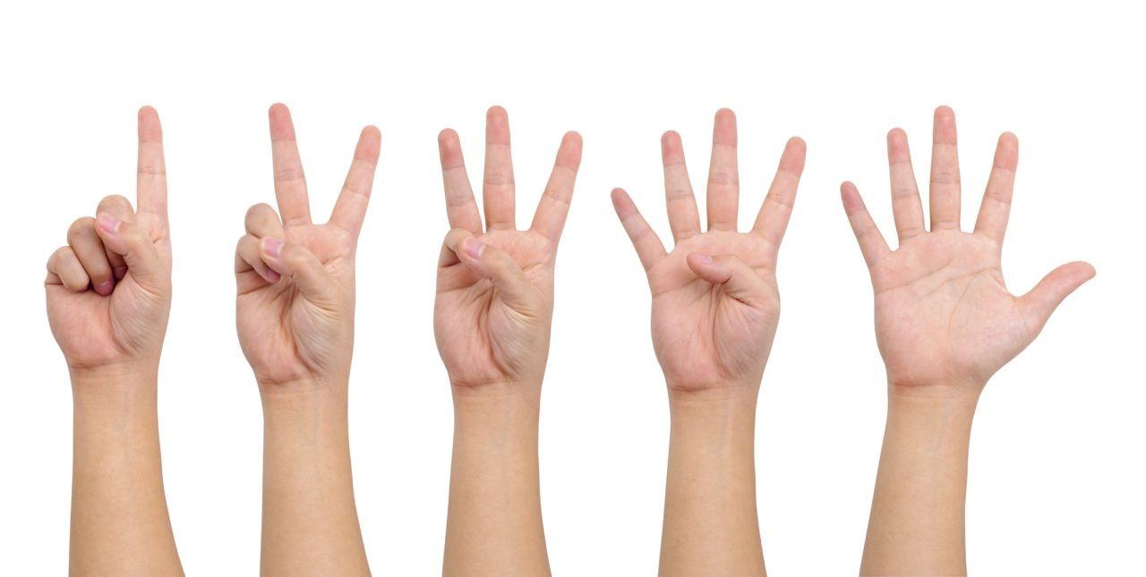 Finger zählen Schritte, um in das Gutscheinprogramm zu gelangen