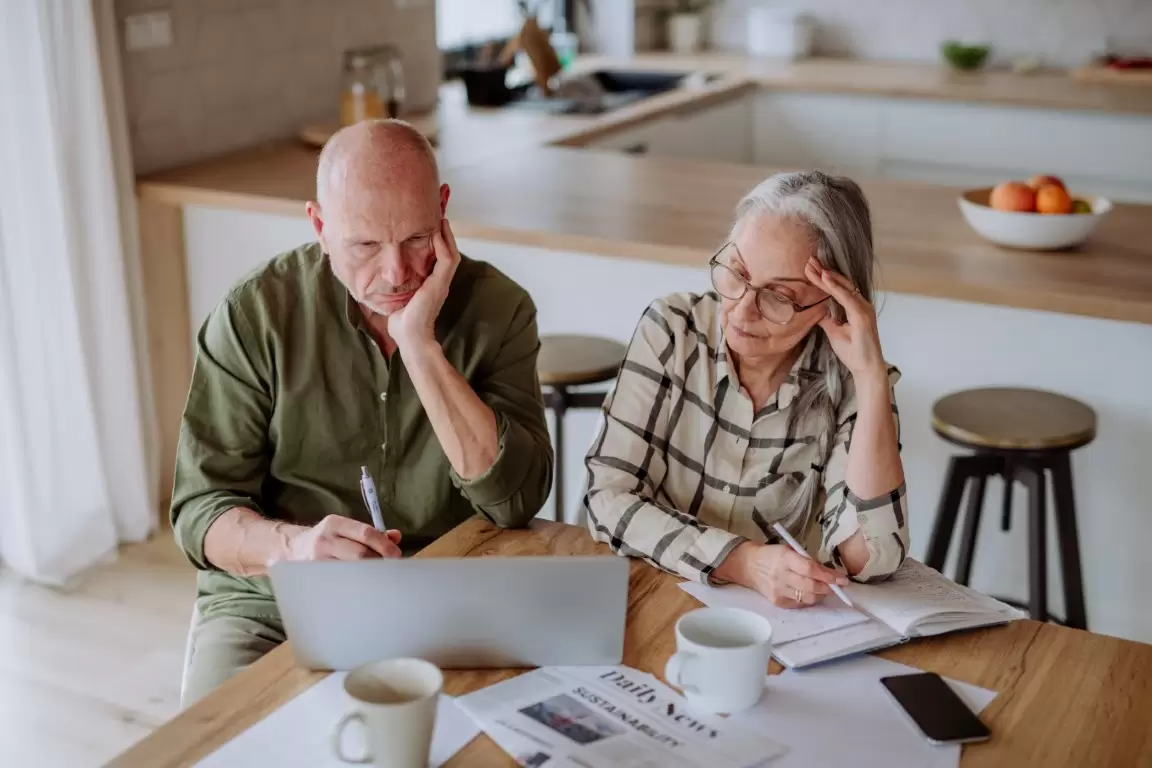 stressed senior couple calculate expenses or plann 2022 11 11 09 22 24 utc