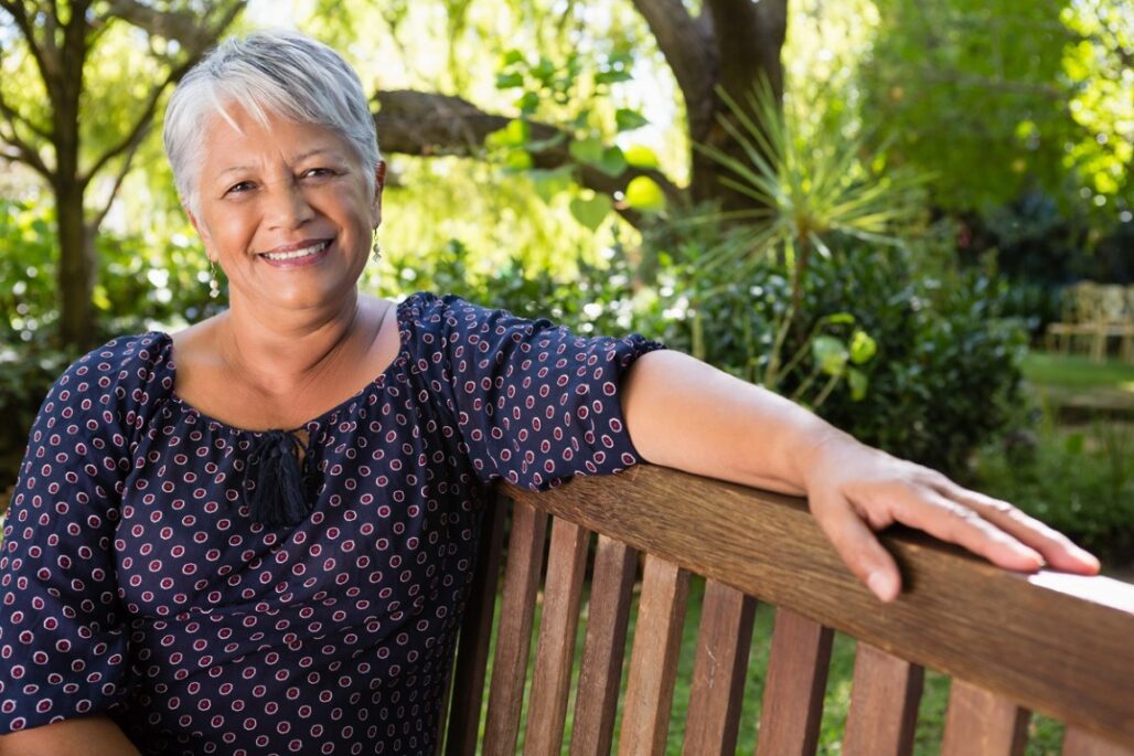senior woman at the park