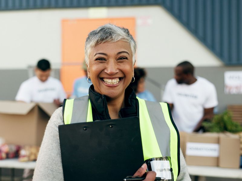 woman smiling