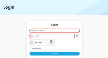 log in to your account